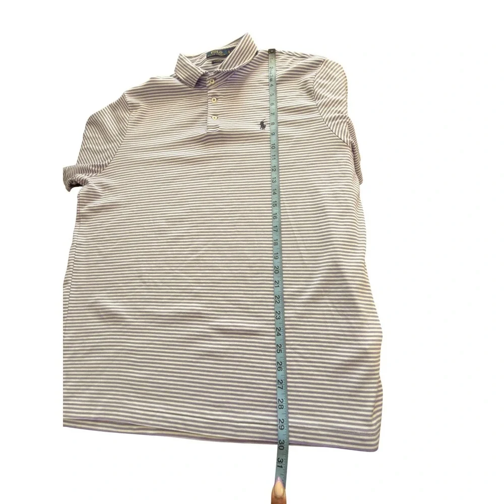 Polo Ralph Lauren Polo Shirt Men's‎ Short Sleeve Purple Striped Classic Fit XL